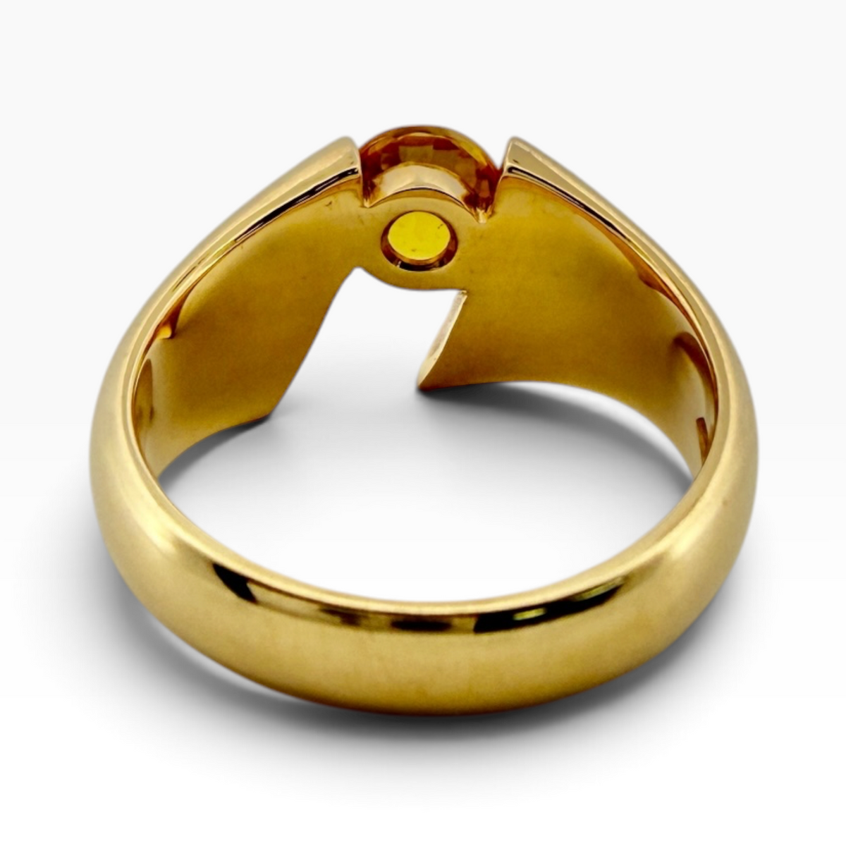 Marigold sapphire modern cocktail ring