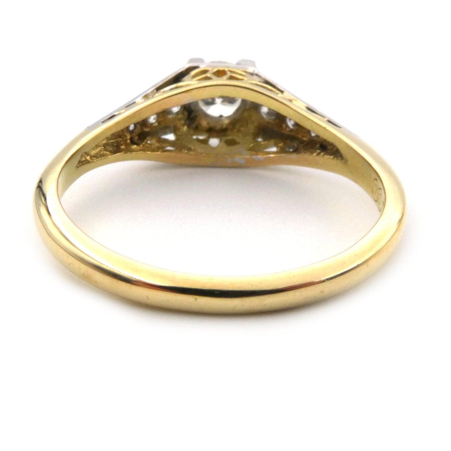 Antique styled solitaire diamond ring
