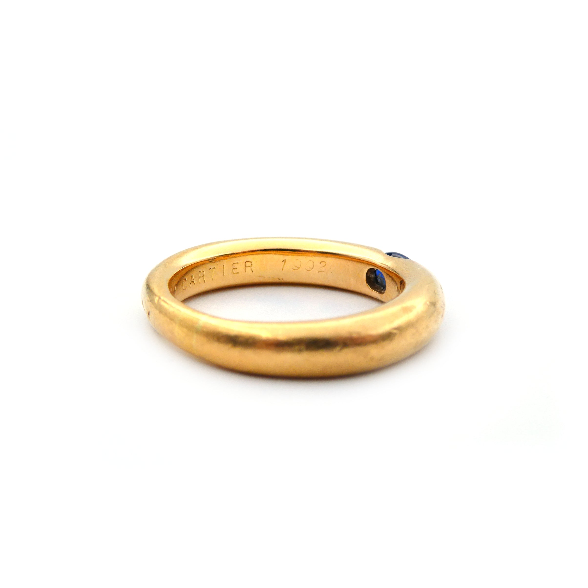 A Cartier Ellipse sapphire ring