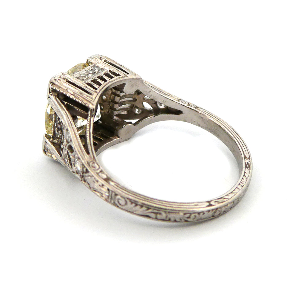 ART DECO SOLITAIRE DIAMOND RING