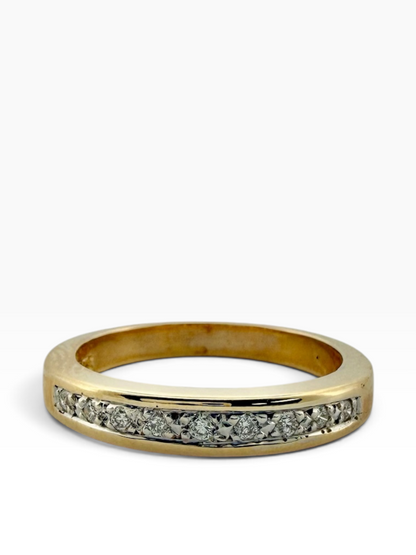 A diamond set wedding ring