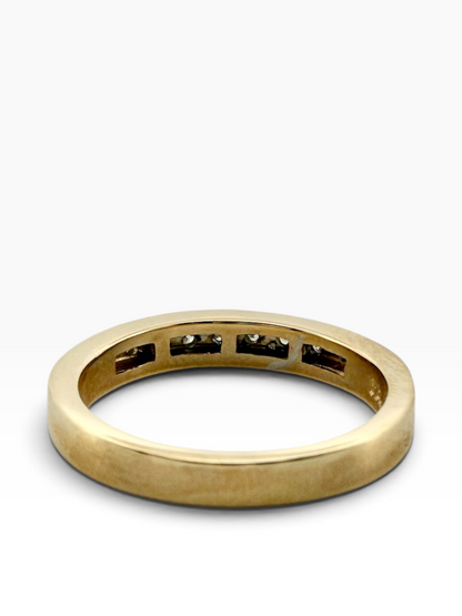 A diamond set wedding ring