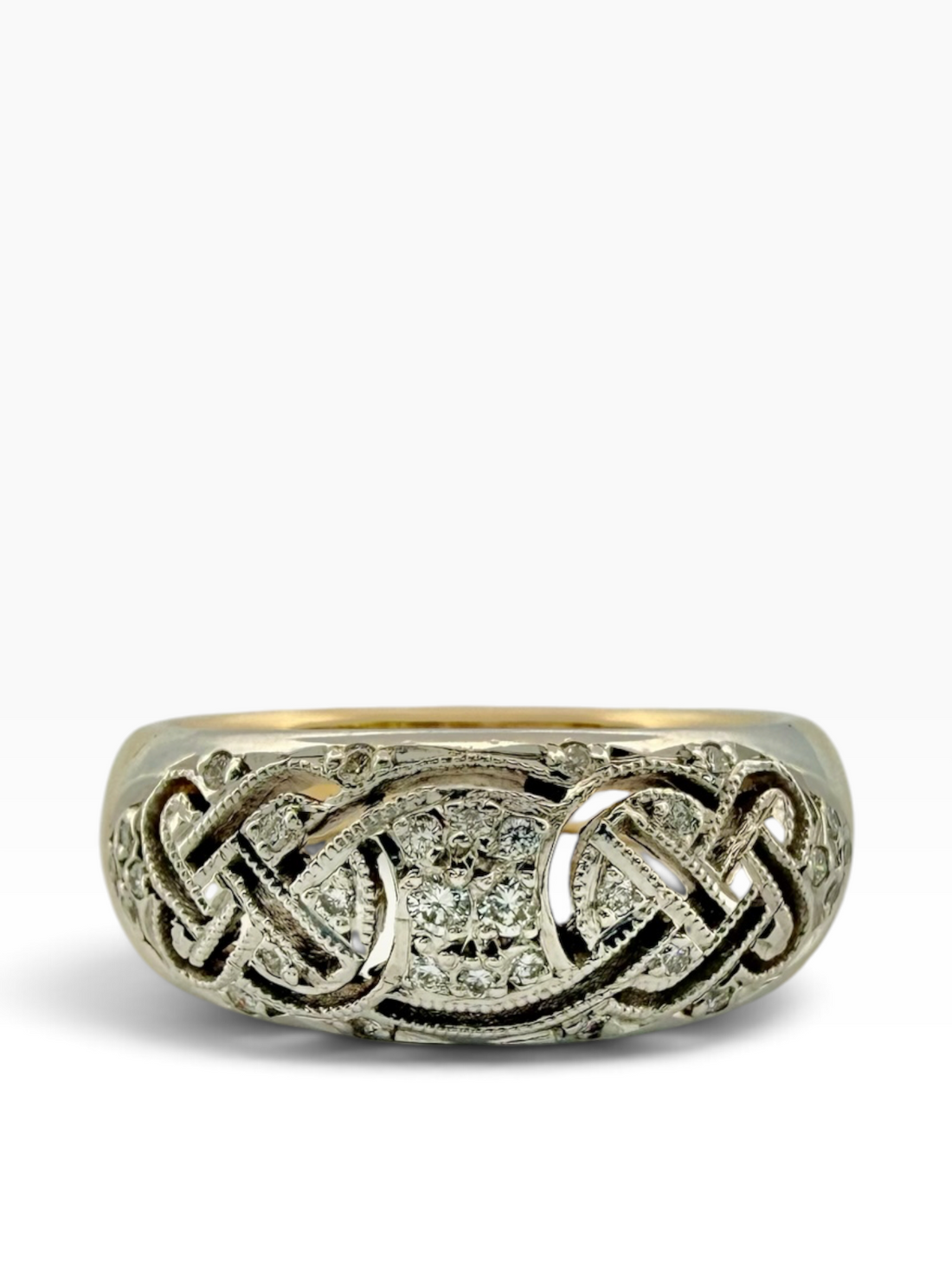 Diamond set dress ring