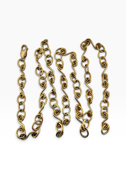 Handmade 18ct Gold Figure-Eight Link Necklace