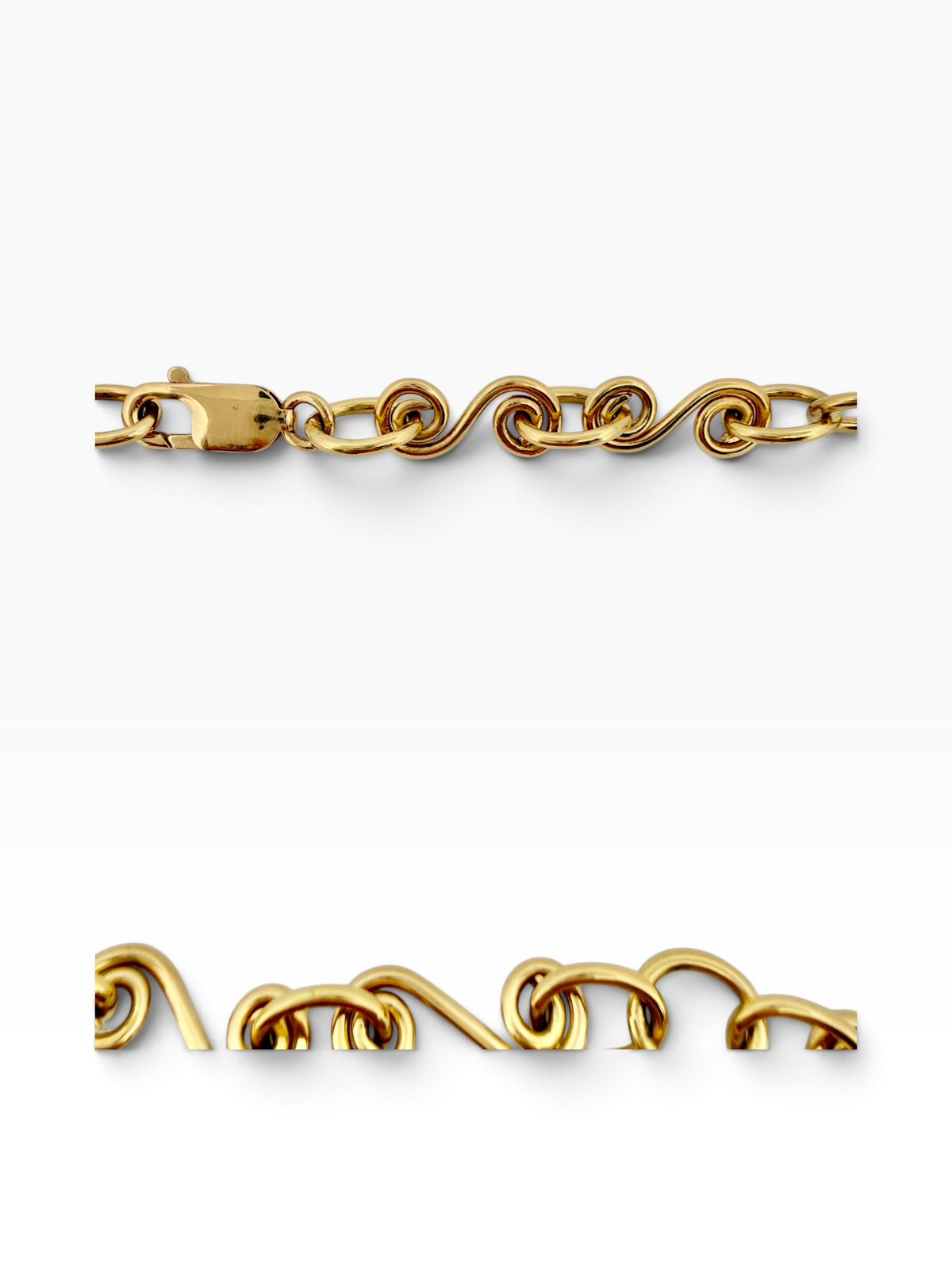 Handmade 18ct Gold Figure-Eight Link Necklace