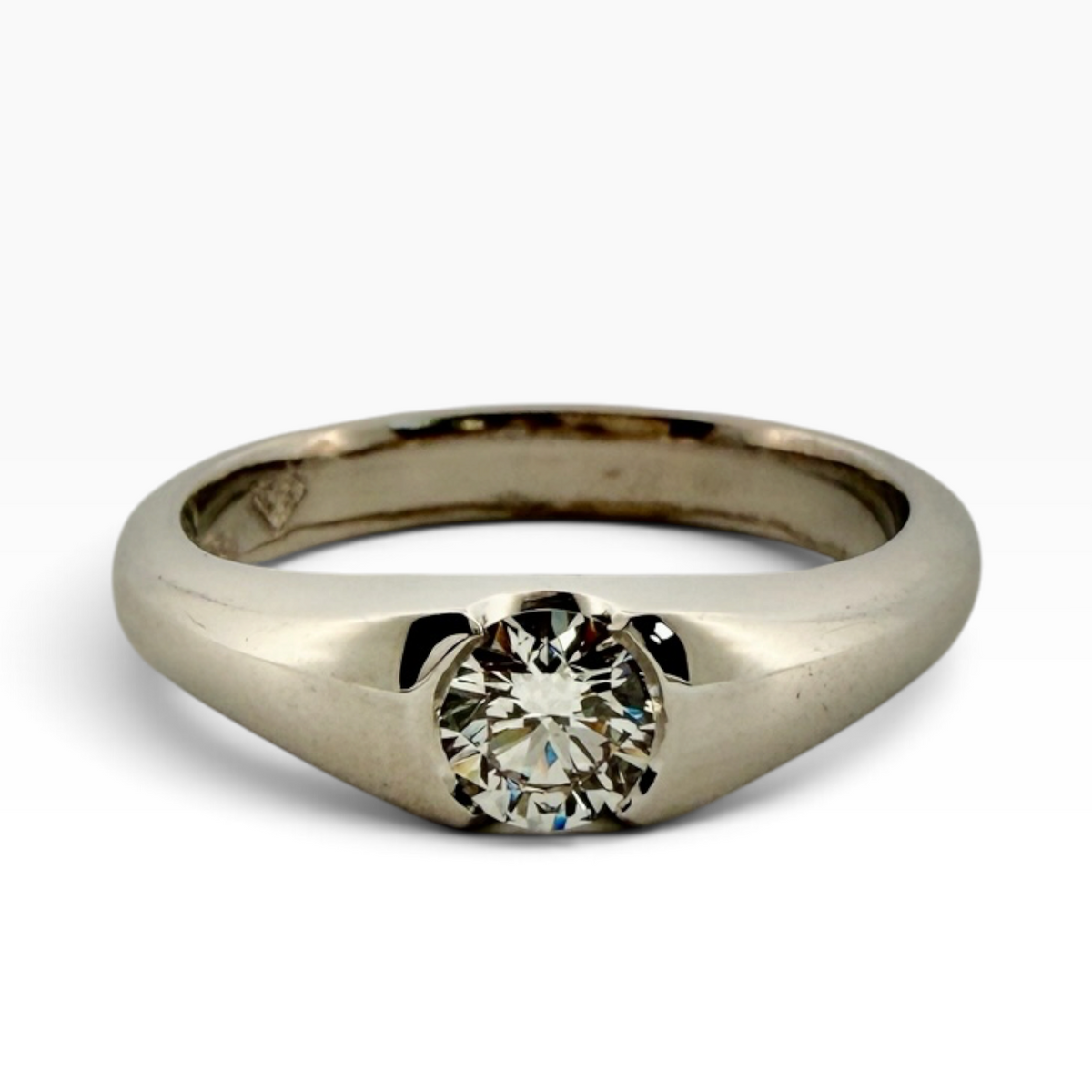 A solitaire diamond ring
