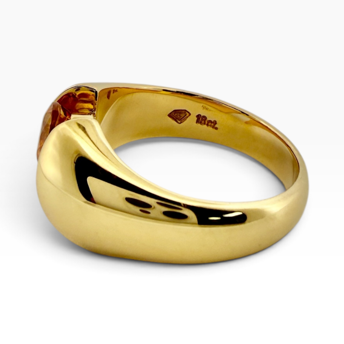 Marigold sapphire modern cocktail ring