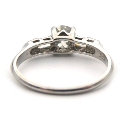 An Art Deco styled solitaire diamond ring