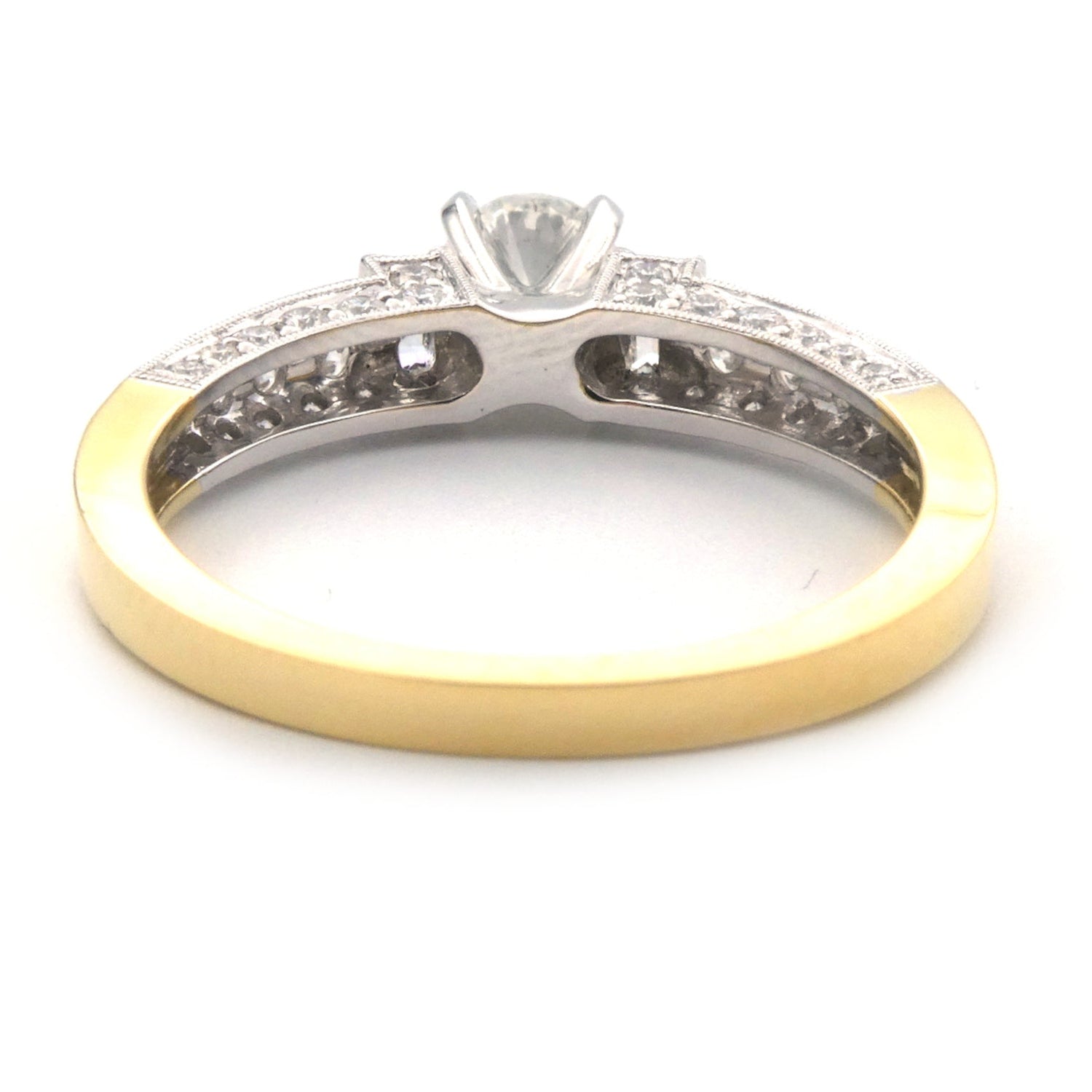 Modern diamond solitaire ring