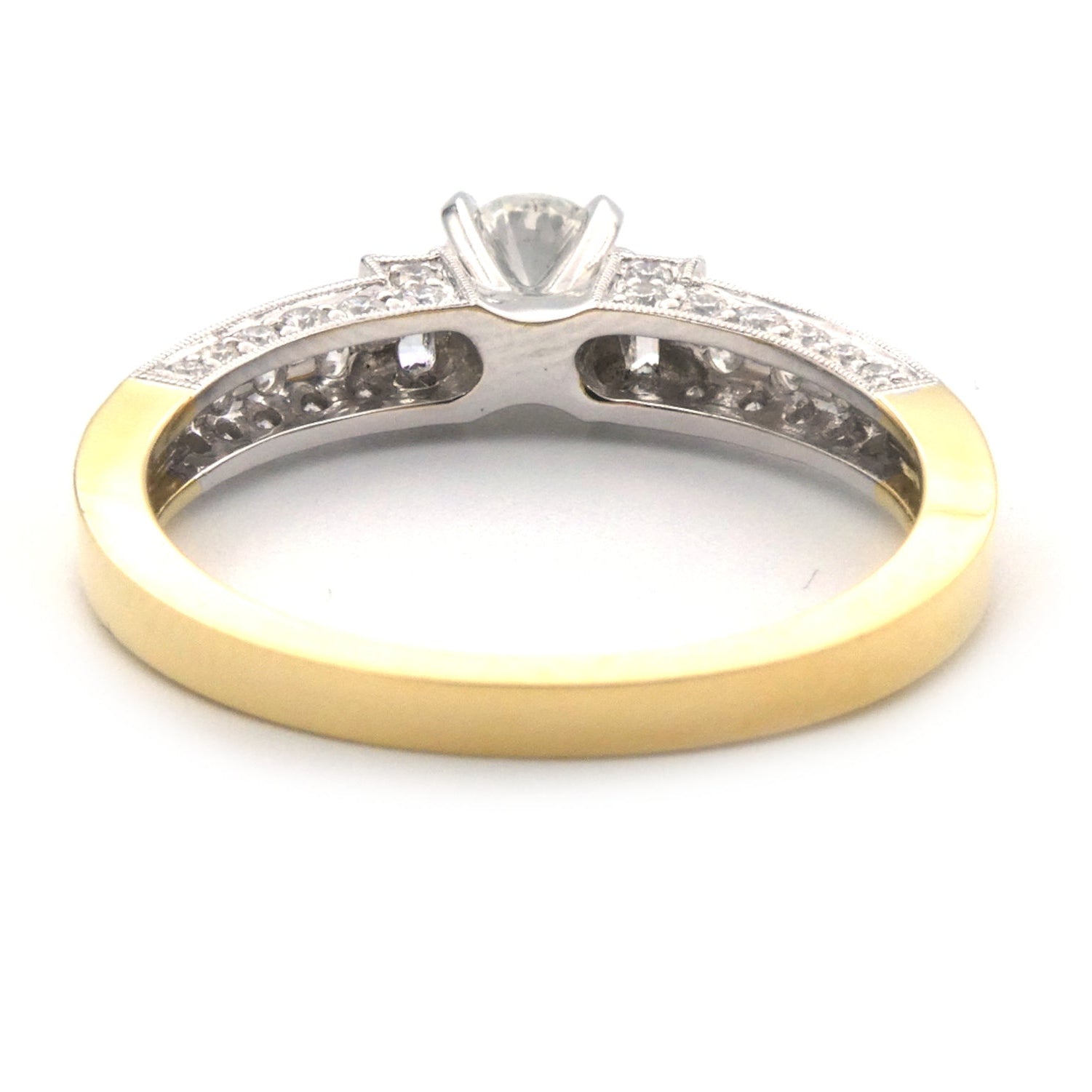 Modern diamond solitaire ring