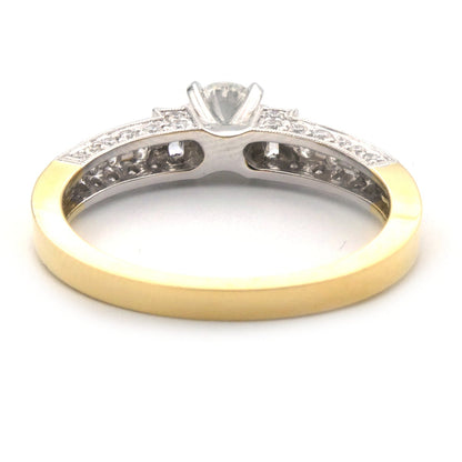 Modern diamond solitaire ring