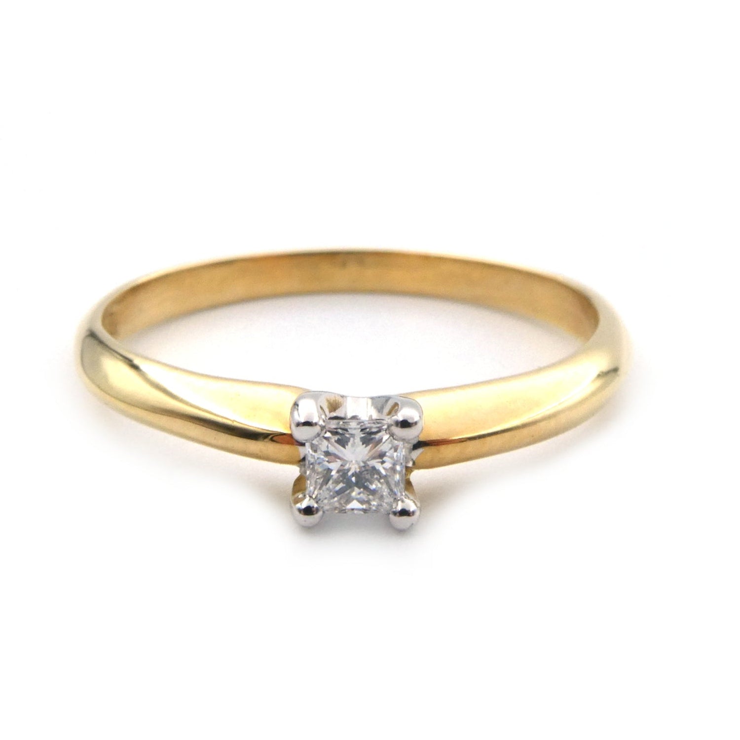 Princess cut solitaire diamond ring