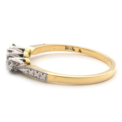 Diamond set three stone ring