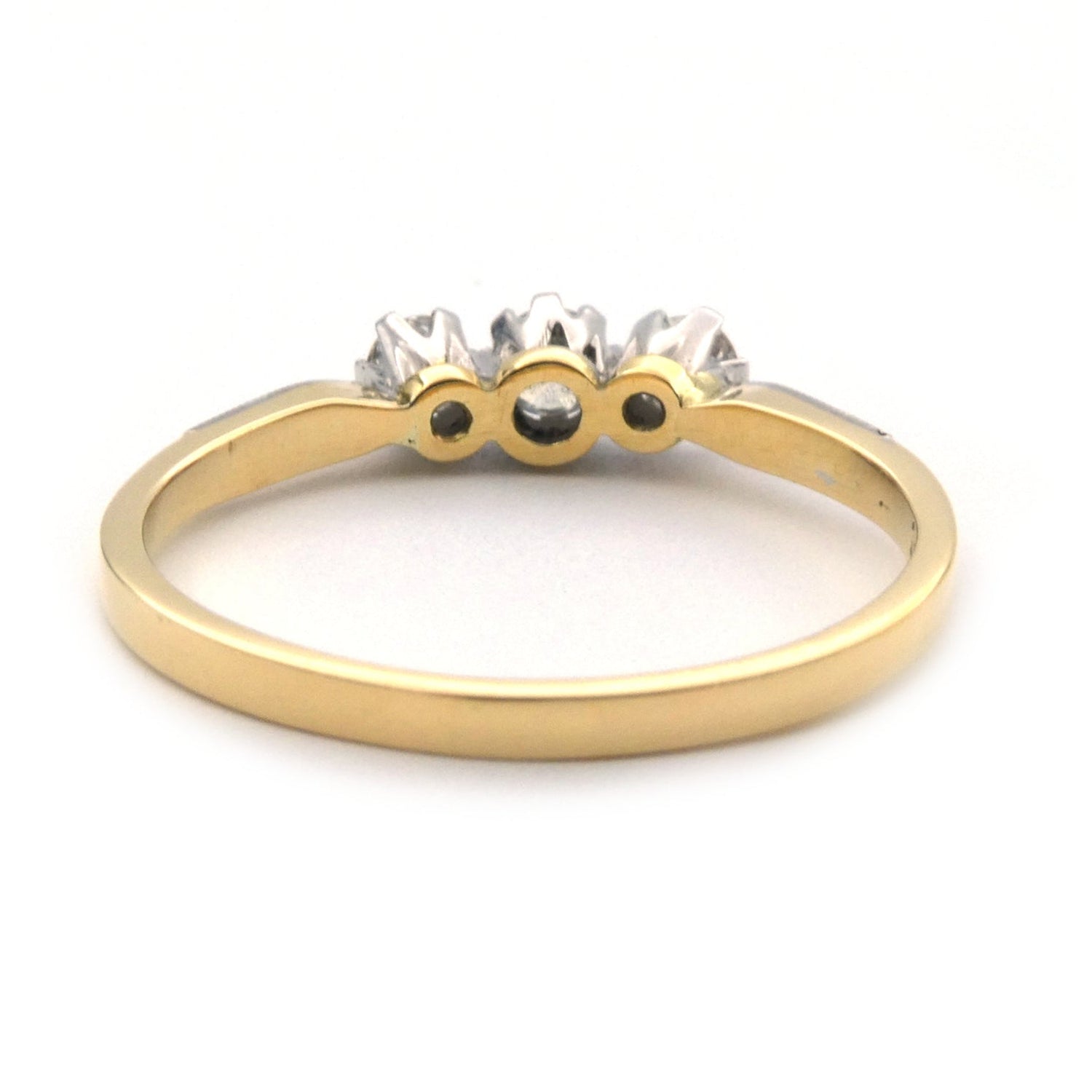 Diamond set three stone ring