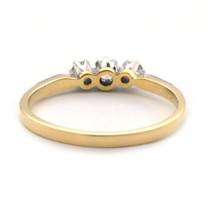 Diamond set three stone ring