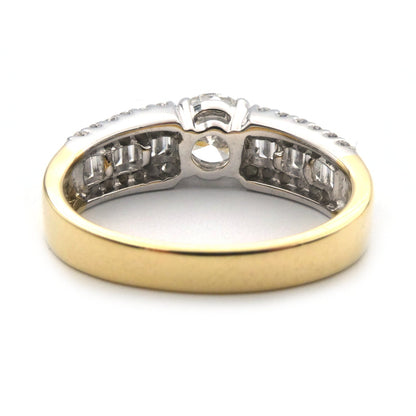 Modern diamond set solitaire ring