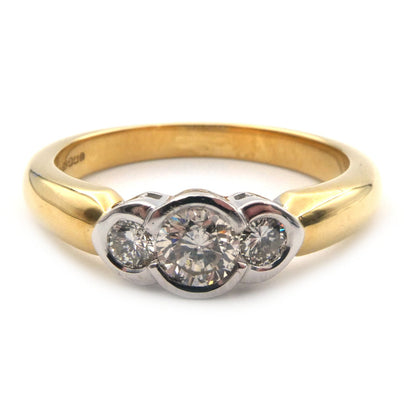 Diamond three stone ring