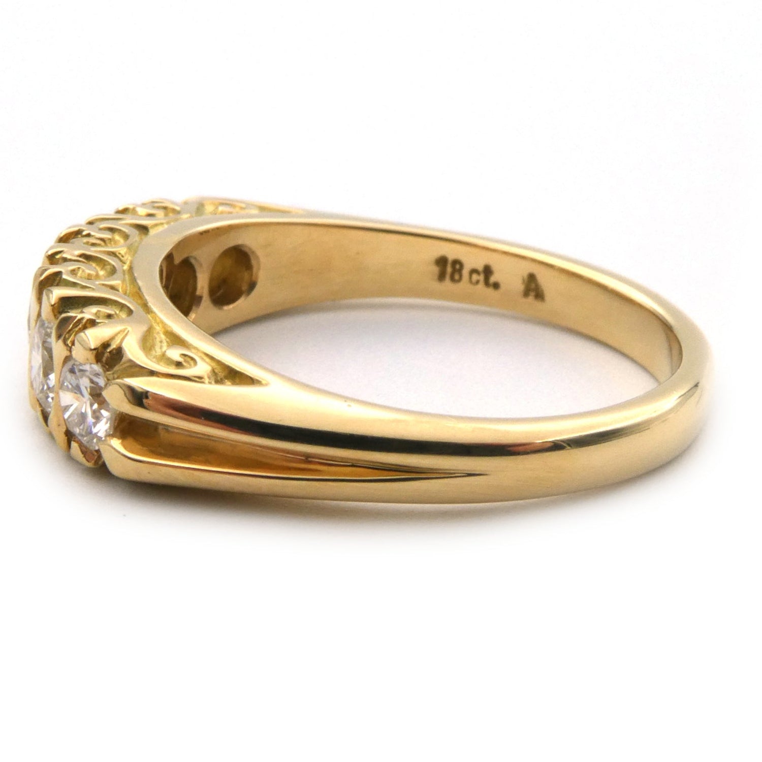 Five stone diamond London Bridge ring