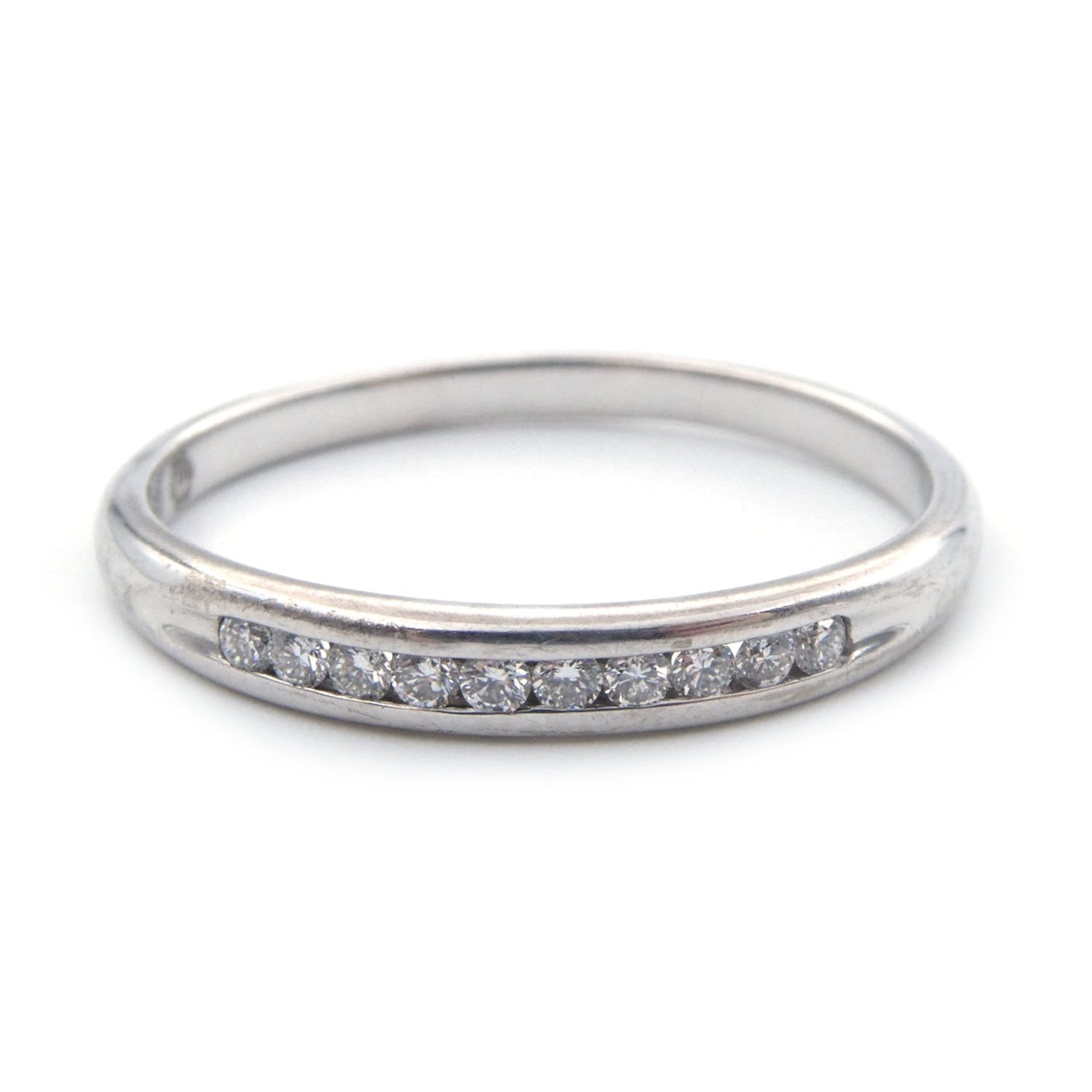 A diamond set wedding ring