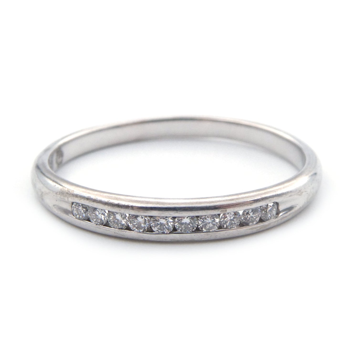 A diamond set wedding ring
