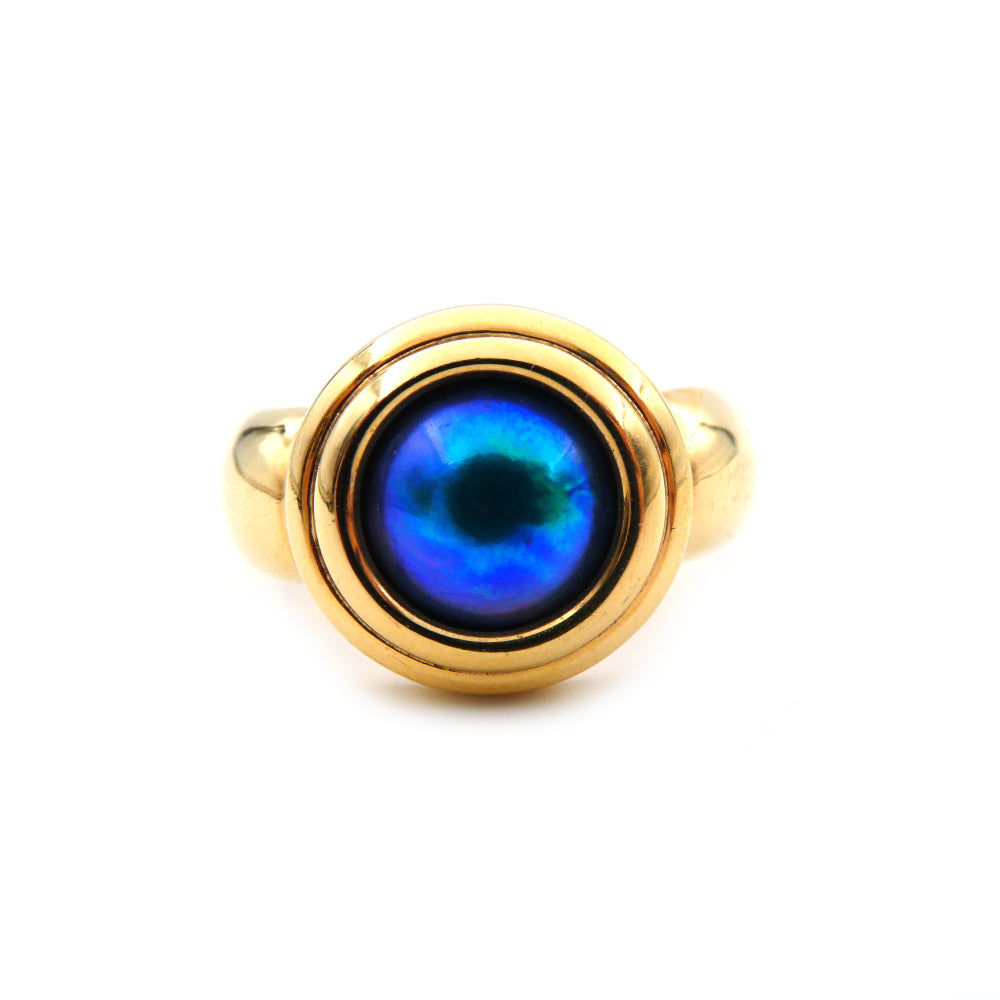 Paua pearl dress ring