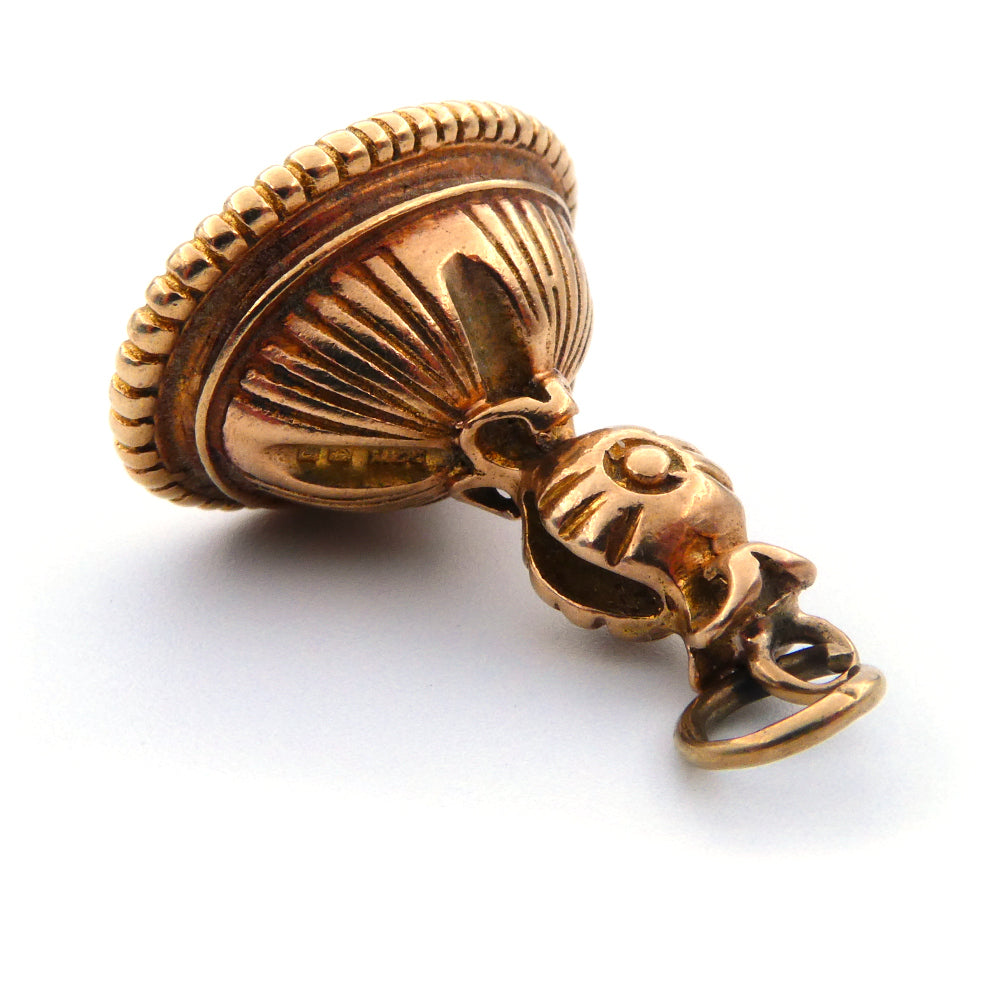 Victorian 9ct Gold Roman Emperor Carnelian Signet Seal Fob