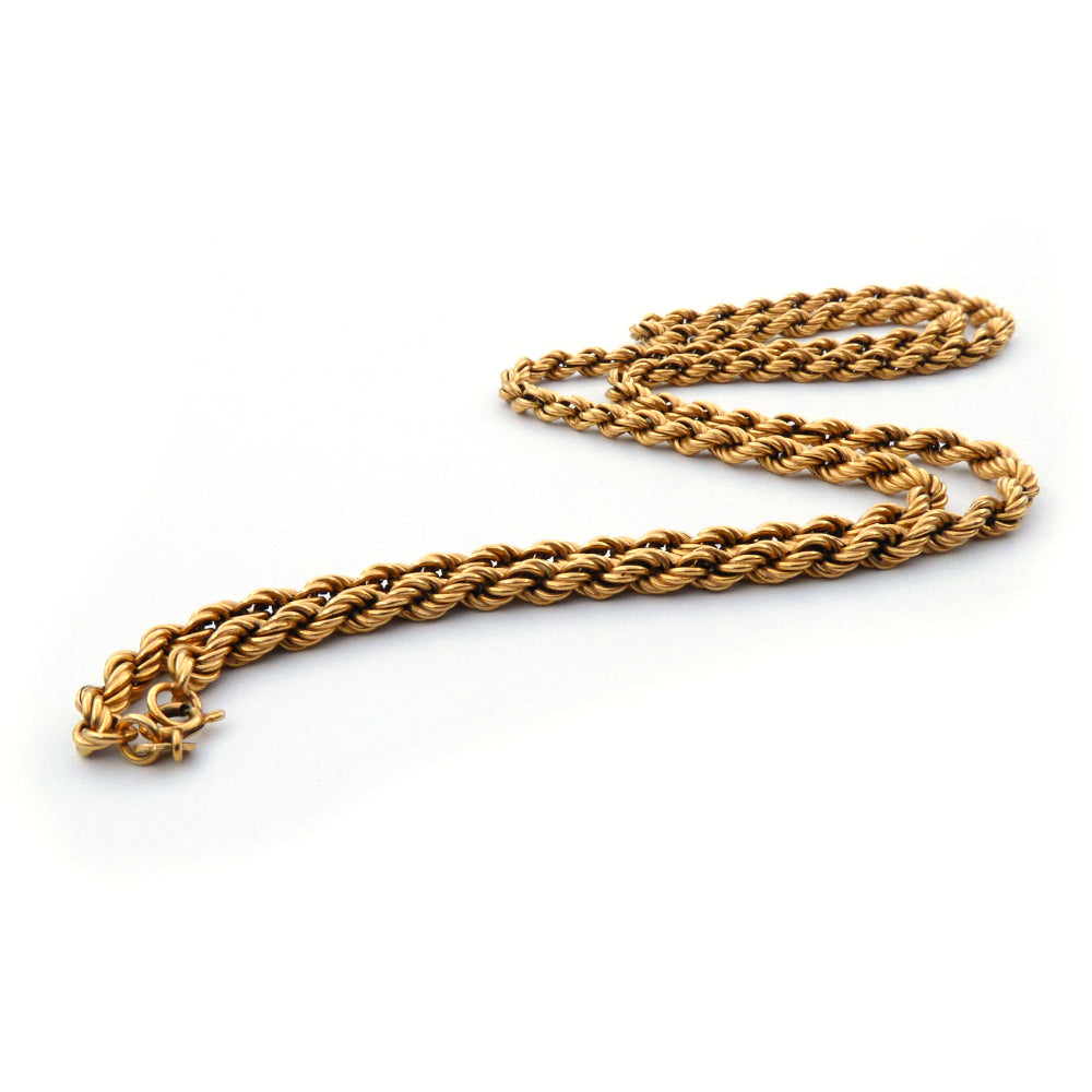 14ct gold yellow gold rope link chain