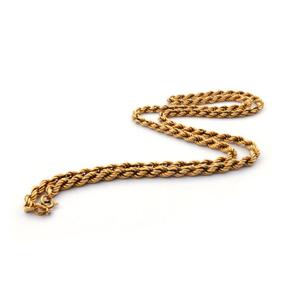 14ct gold yellow gold rope link chain