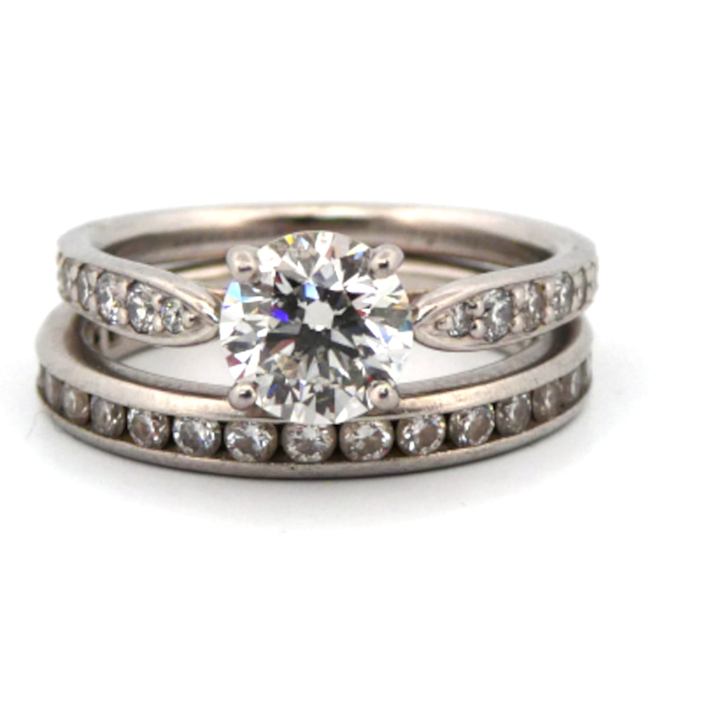 A Tiffany &amp; Co Engagement and wedding ring set