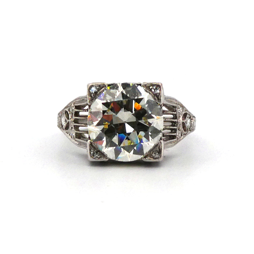 ART DECO SOLITAIRE DIAMOND RING