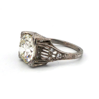 ART DECO SOLITAIRE DIAMOND RING
