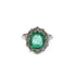 Antique emerald and diamond ring for sale by Hidden Gems
